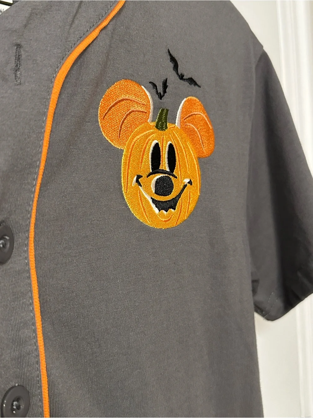 Disneyland Resort Halloween Mickey and Friends Baseball Button Up Jersey
